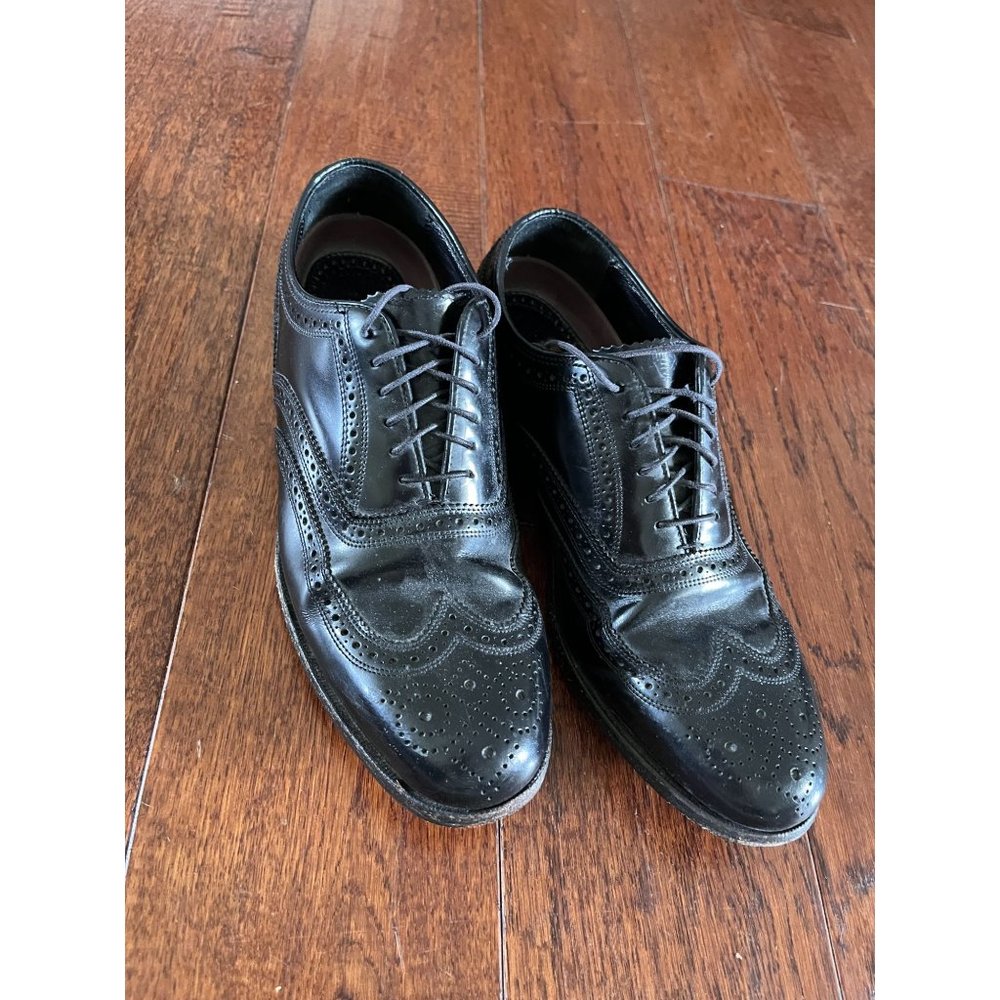 Florsheim Mens Black Wingtip Oxford Dress  Shoes Sz 8